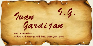 Ivan Gardijan vizit kartica